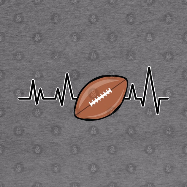 Heartbeat Pulse - American Football by DesignWood-Sport